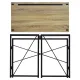Стол на металлокаркасе BRABIX LOFT CD-002, 1000х500х750 мм, складной, цвет дуб натуральный, 641214. Фото товара с разных ракурсов.